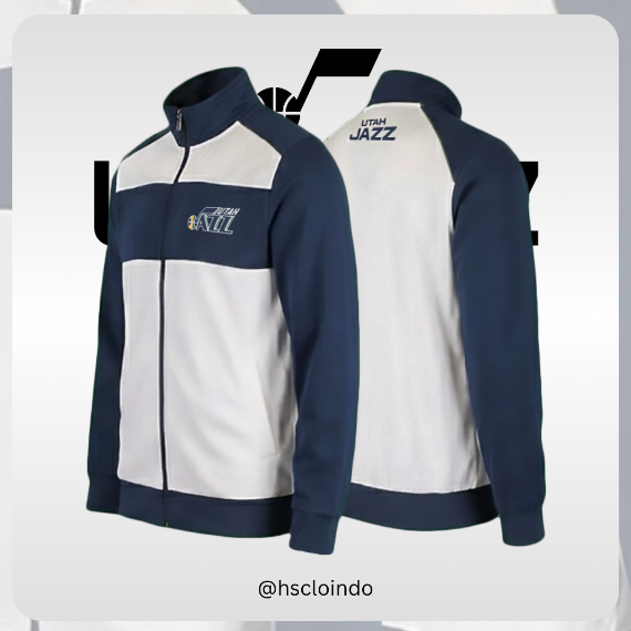 Jaket Basket XS-5XL UTAH JAZZ NBA Basketball Western Conference Team Tracktop Jacket Bahan Katun Fle