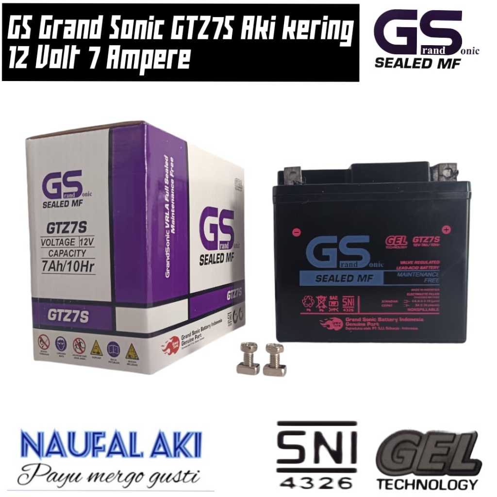 Aki motor Vario 125 150 /PCX 125 150/Satria Fu/Honda Sonic/CBR 150 GS GrandSonic GTZ7S Aki Kering 7 