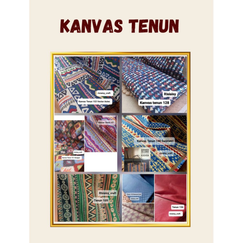 Kain  Kanvas  Tenun  Import Premium Motif ( etalase 2)koordinasi