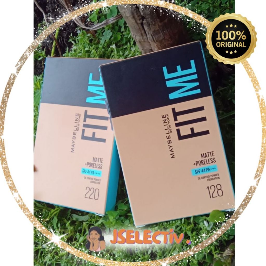 MAYBELLINE FIT ME 24HR OIL CONTROL POWDER FOUNDATION - TWC Two Way Cake SPF44 Bebas Kilap 24 Jam // 