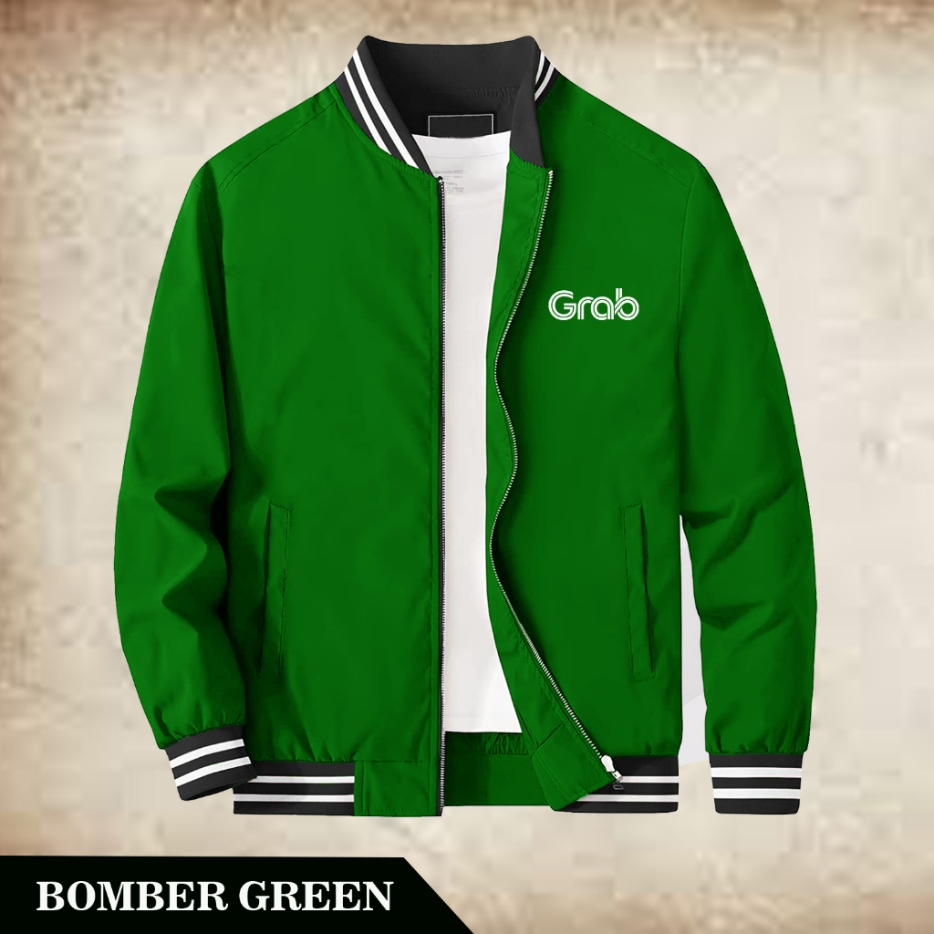 Murah - Jaket Grab Pria Jaket Ojol Online Tebal Jaket Varsity Pria Driver Terbaru 100% Dijamin Ori /