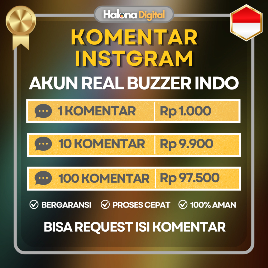 KOMENTAR INSTAGRAM REAL AKUN INDONESIA PERMANEN - CUSTOM KOMENTAR