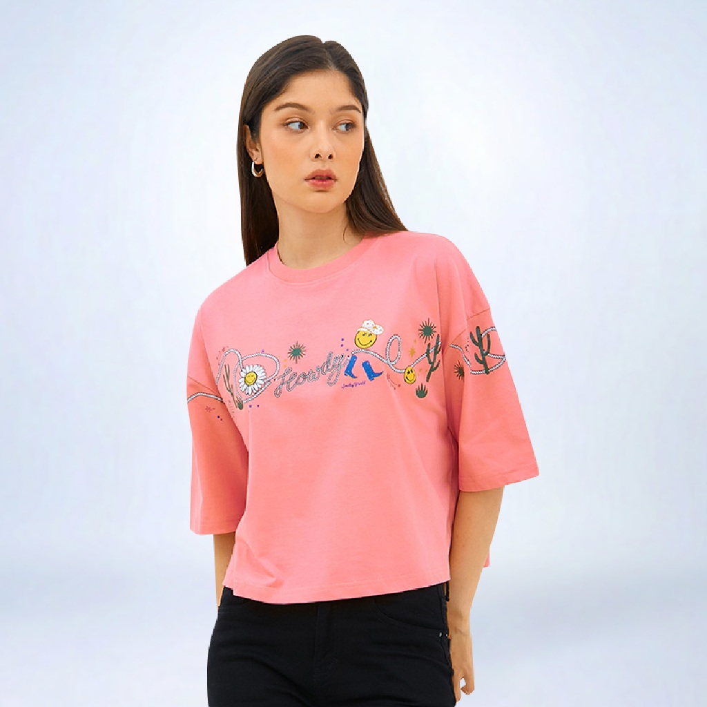 Emba Ladies x Smiley World - Helga Kaos Wanita Oversize Collection