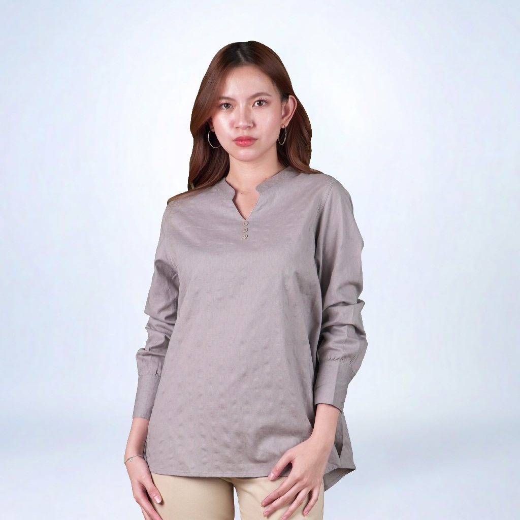 Emba Ladies - Inez Kemeja Polos Wanita Lengan Panjang Collection
