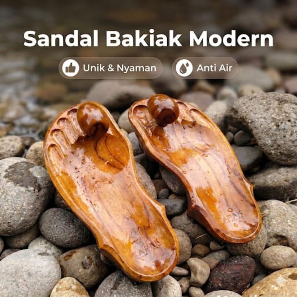 sandal kayu sandal bakiak modern sandal gamparan sandal tradisional wooden clogs sandal kesehatan
