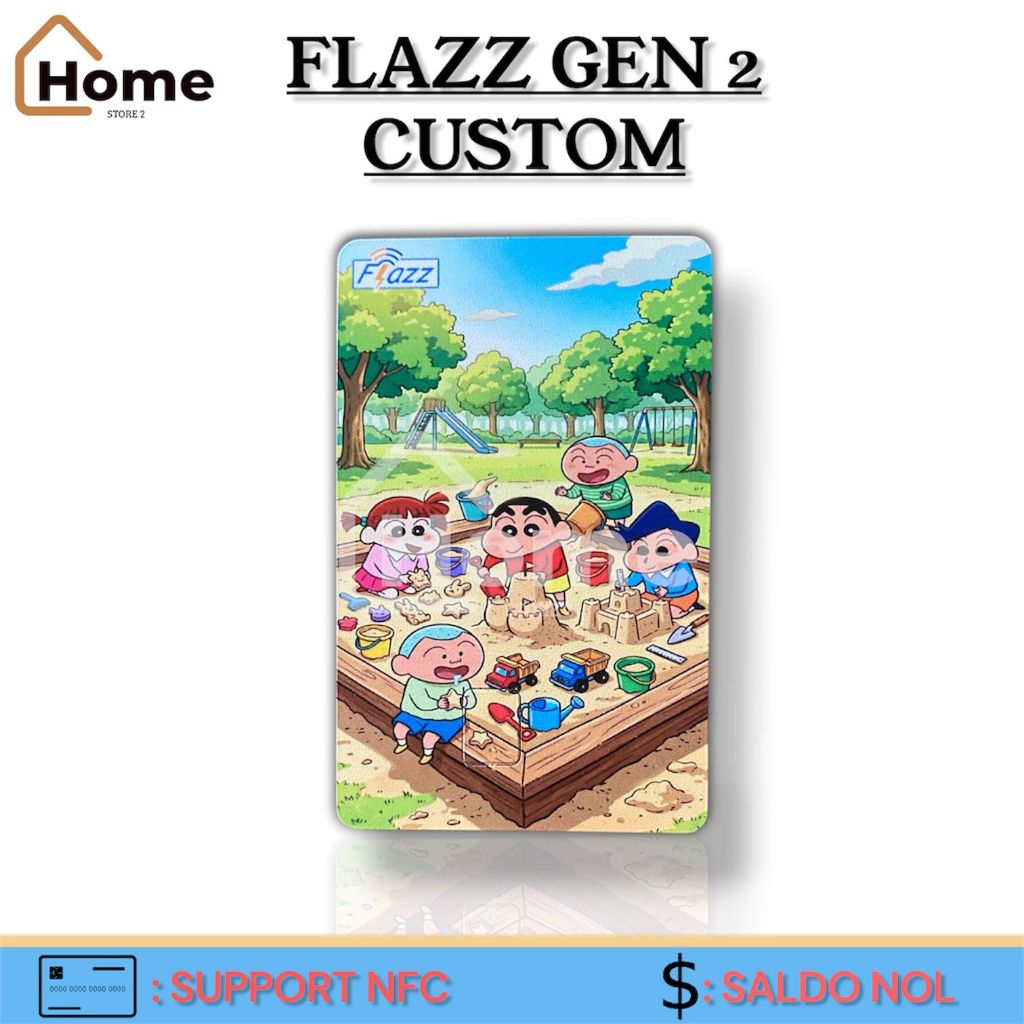 KARTU ETOLL FLAZZ BCA GEN 2 CUSTOM UV - SHINCHAN [TAMAN BERMAIN]