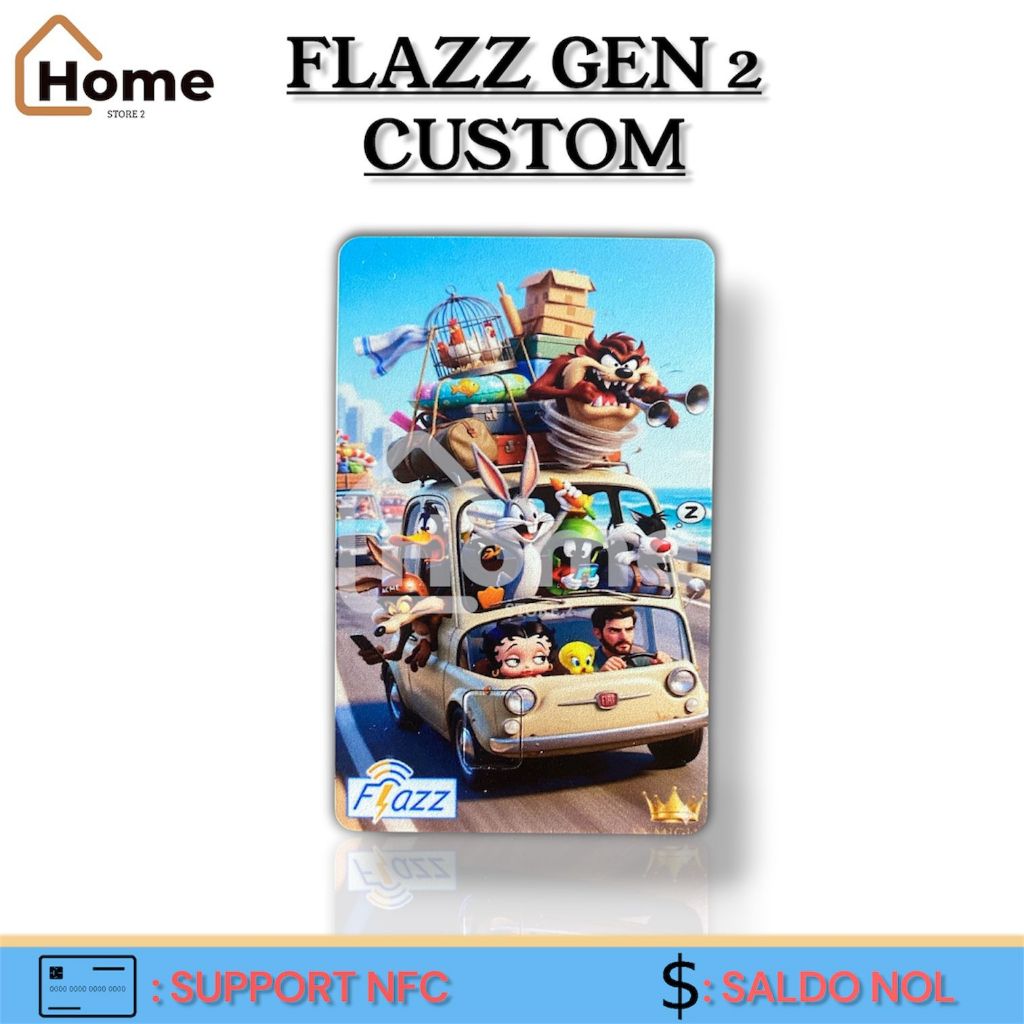 KARTU ETOLL FLAZZ BCA GEN 2 CUSTOM UV - LOONEY TUNES CHARACTERS [ROAD TRIP]