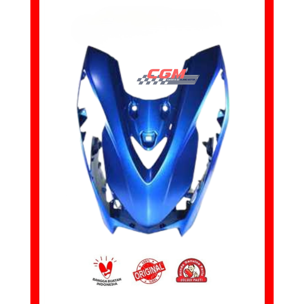 64301-K1A-N00MNB Cover front tameng panel lampu depan beat LED beat street 2020-2024 BIRU GLITER GOL
