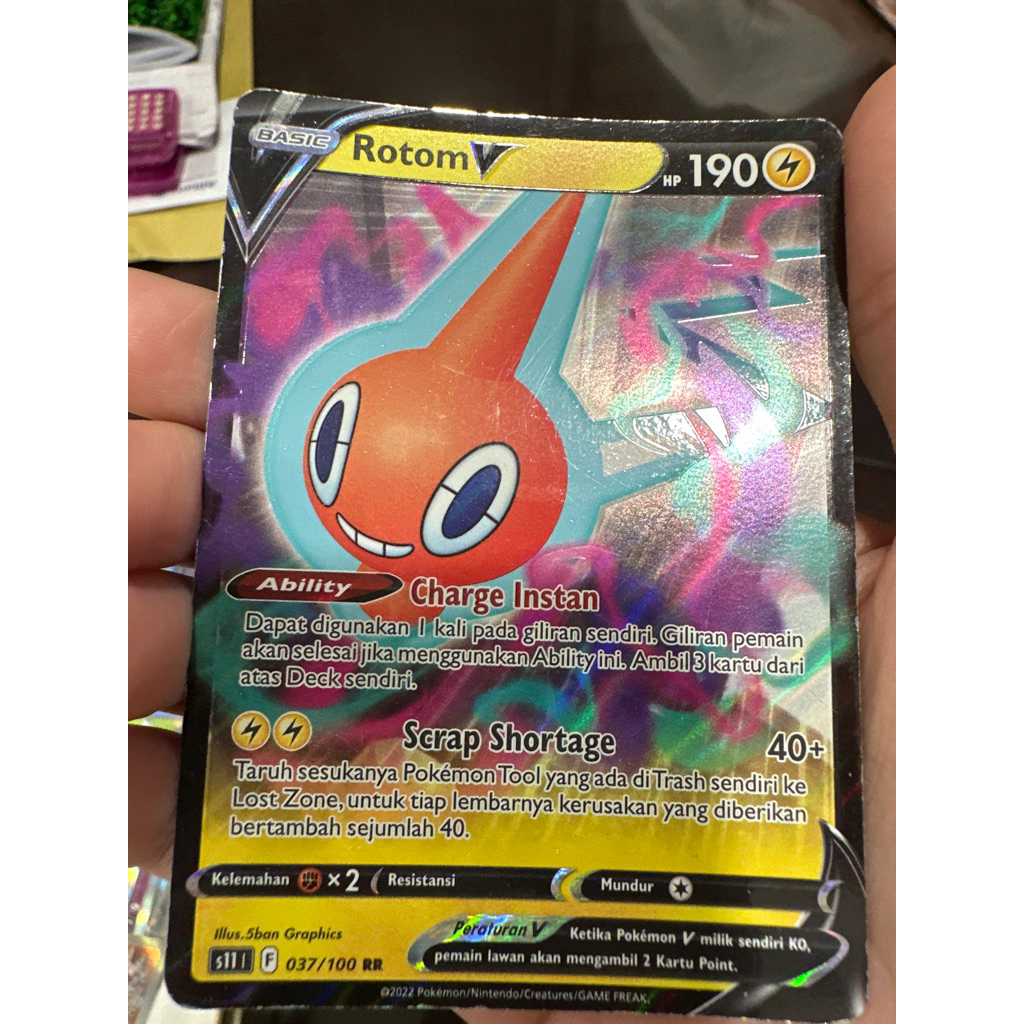 Pokemon Card Rotom V (condition:80) (Ori)