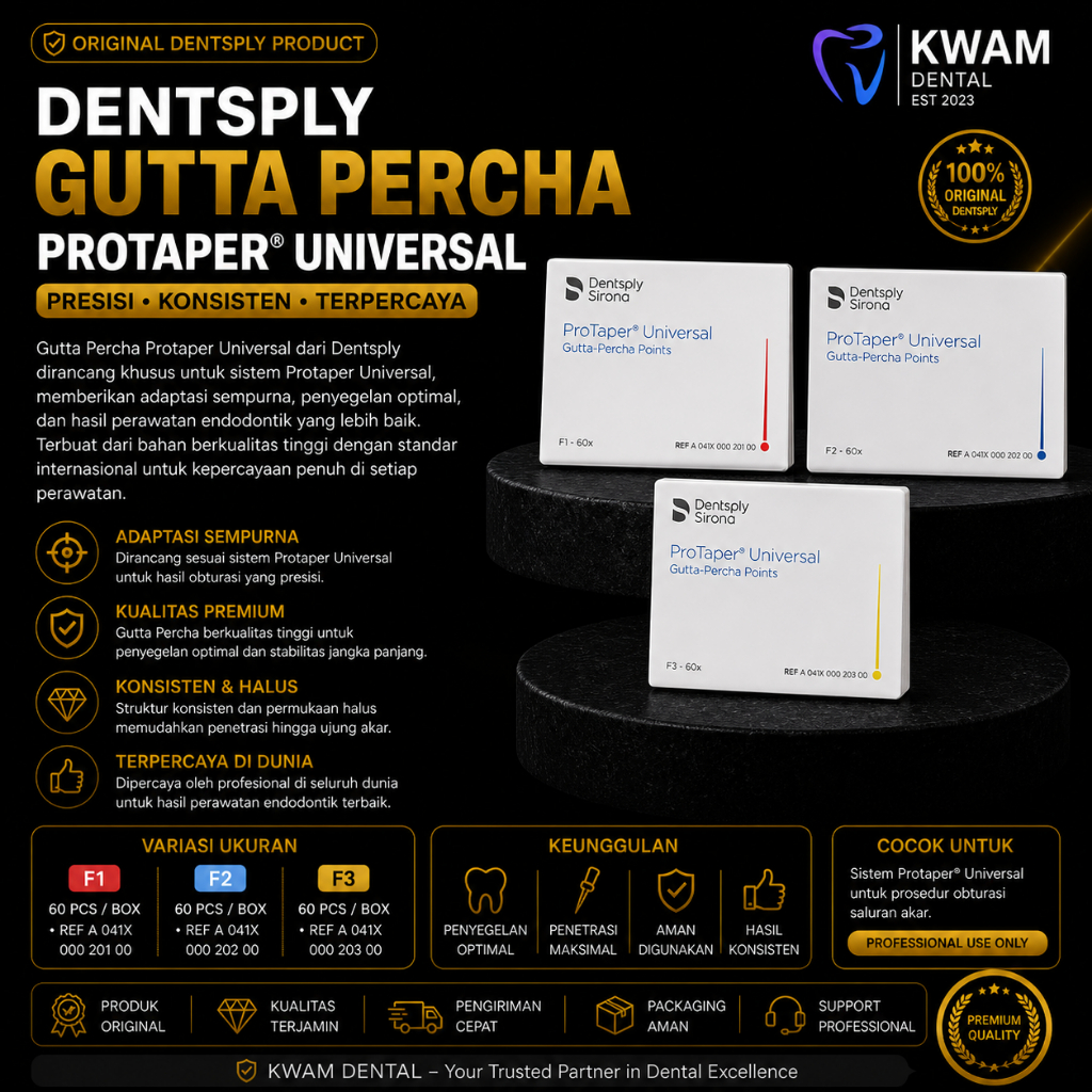 ORIGINAL Dentsply Guttap Percha Protaper Universal / Gutta Percha Point F1 F2 F3 Dental