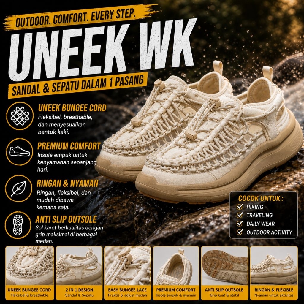 Sepatu Sandal K33N uneek WK Sneaker