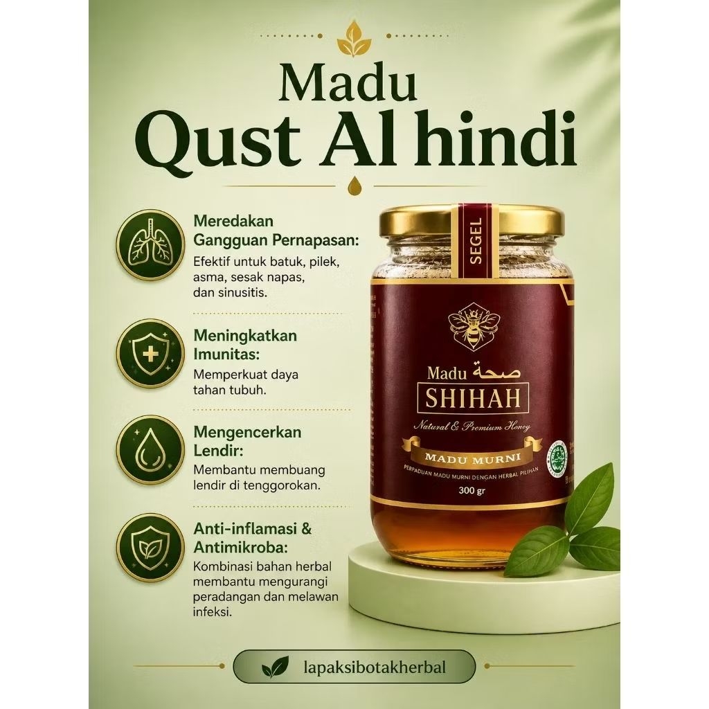 Madu Qust Al hindi Madu Gurah untuk kesehatan