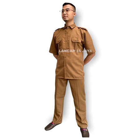 Seragam PNS Seragam Pemda Pria Khaki / Celana PNS keki / Kemeja PNS keki / Atasan Pemda / Celana Pem