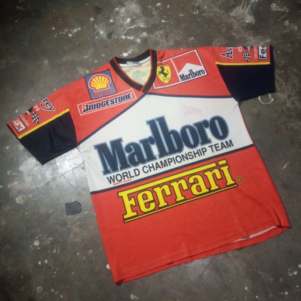 Jersey Vintage Austy Marlboro Champion World Championship Team Ferrari Shell