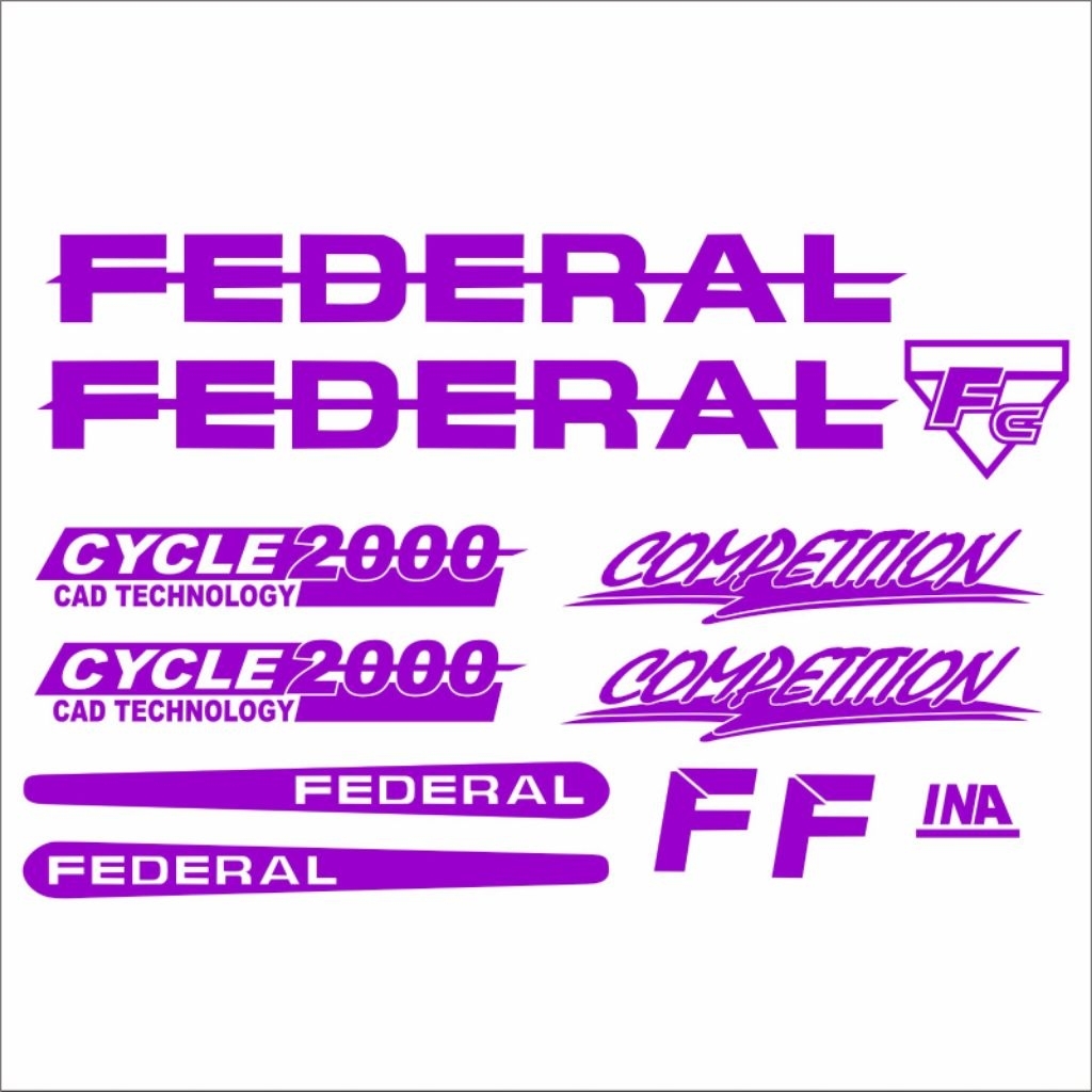 Sticker Sepeda Federal COMPETITION ALOY Cutting