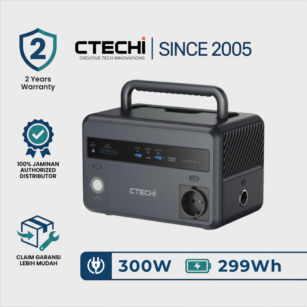 CTECHi GT300 Portable Power Station 300W 299Wh Generator Mini LiFePO4