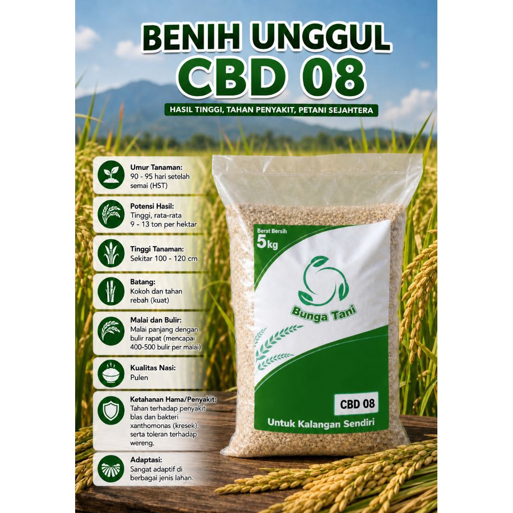 Benih Padi unggul CBD 08 5kg