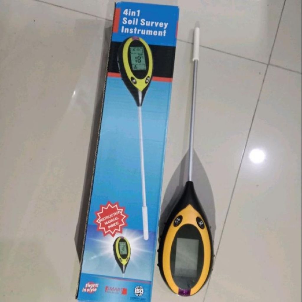 ph meter tanah digital / 4 in 1 soil analyzer