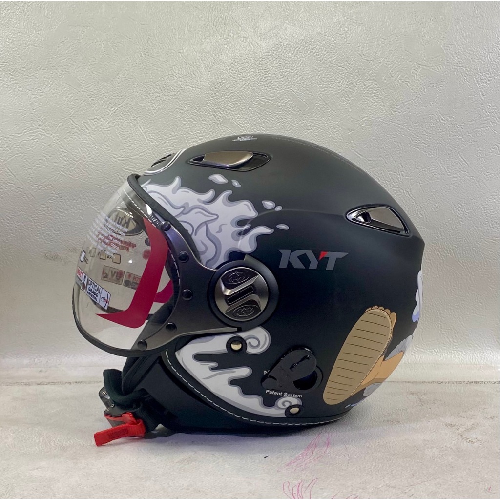 KYT Elsico Motif Terbaru - Helm Half Face KYT Retro Original Termurah