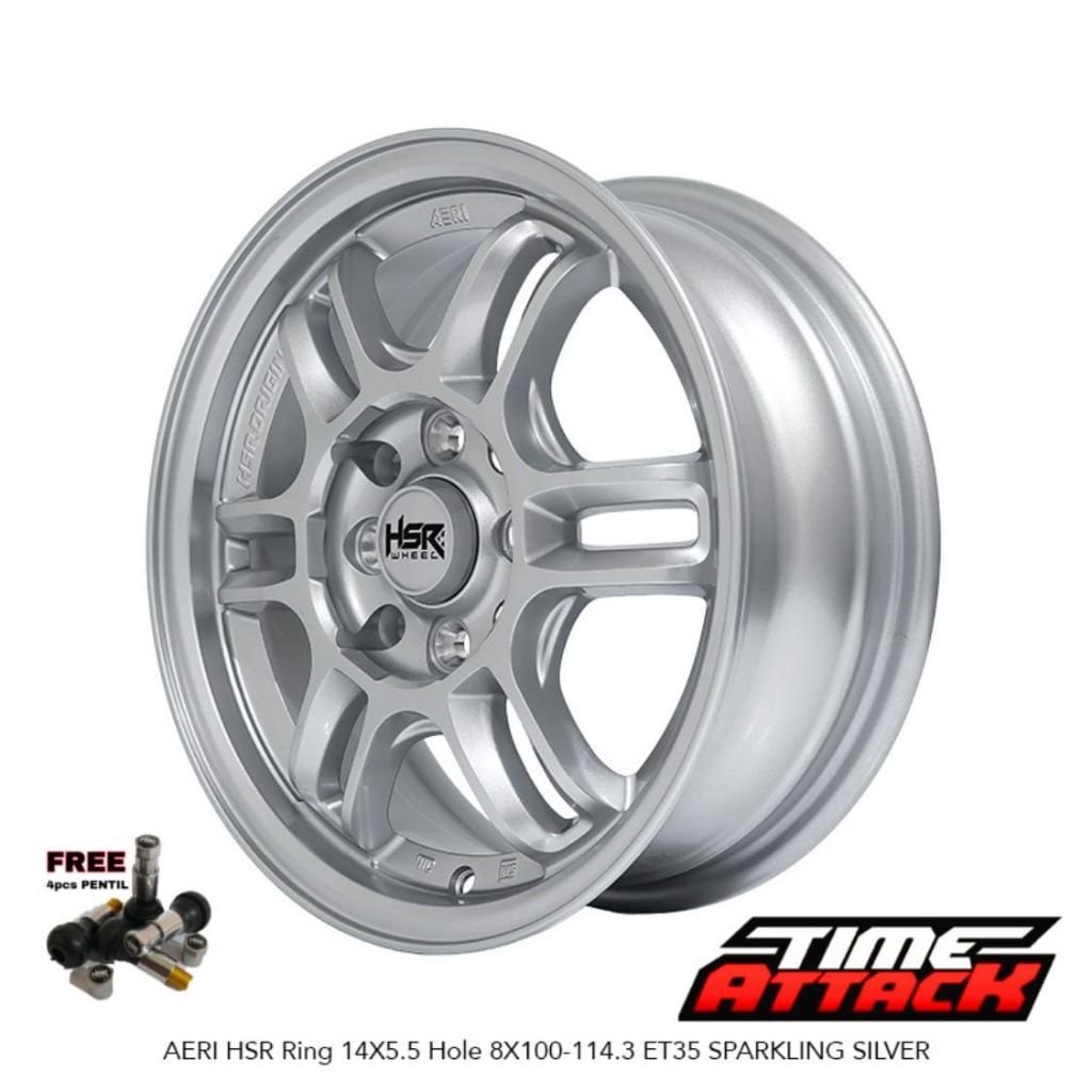 Velg Mobil Calya R14 HSR Wheel Aeri Velg HSR Ring 14 Pcd 4X100/4X114,3