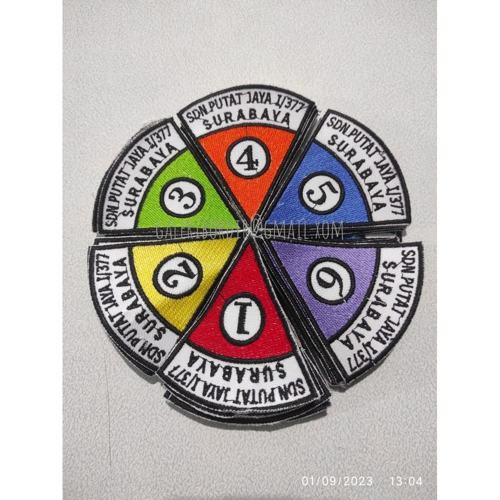 Bordir Badge lokasi Sekolah