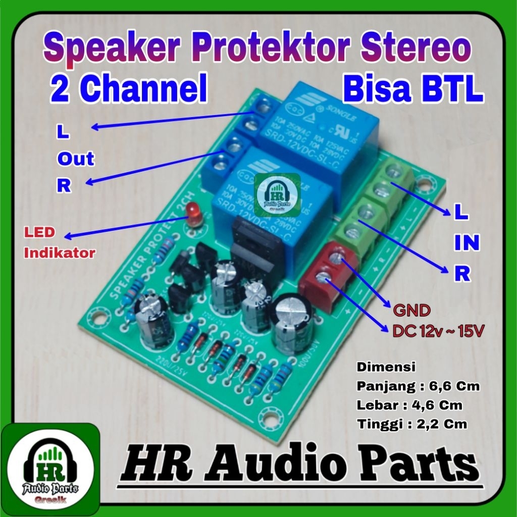 Speaker Protektor Stereo 2 Channel Bisa BTL Class D TPA3116D2 2x50W or 2x100w  or 2x120w