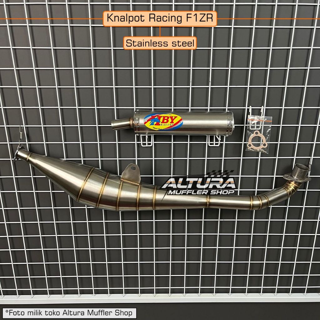 Knalpot F1ZR Fizr Fiz R Force 1 F1Z HBY Stainless Samping Silencer Titan Full Kenalpot Motor 2 Tak