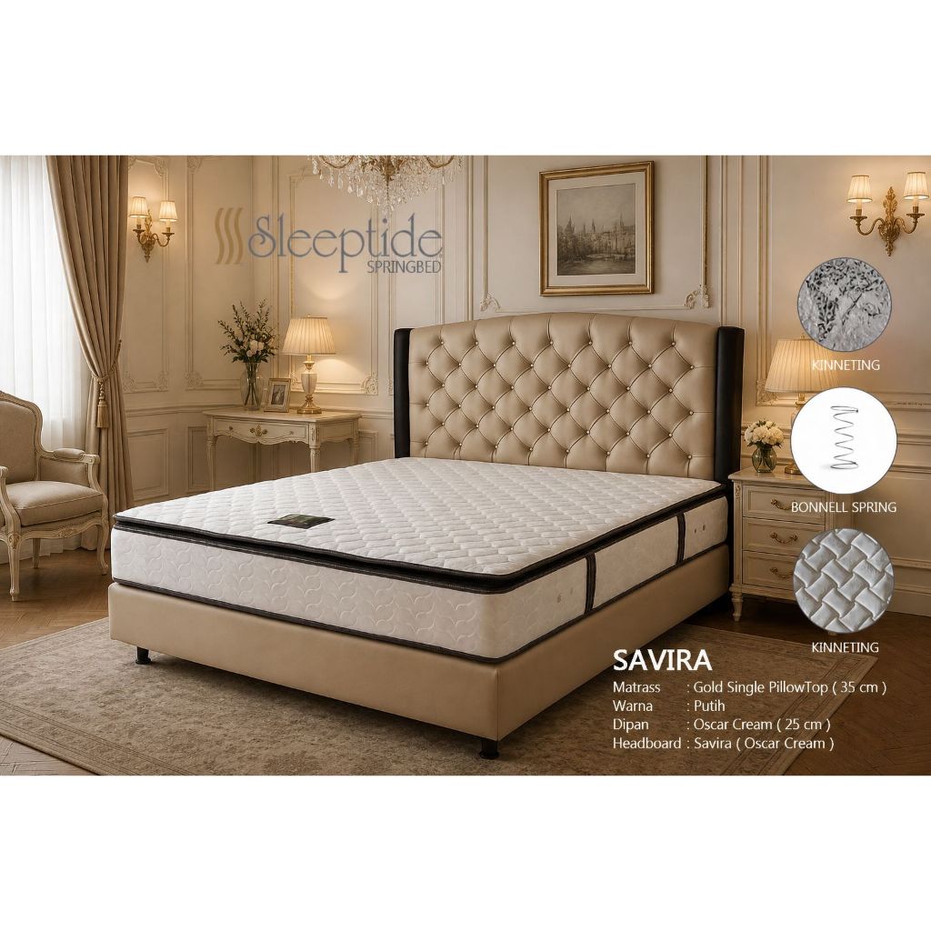SLEEPTIDE Springbed  Matrass / Kasur GOLD Single Pillowtop