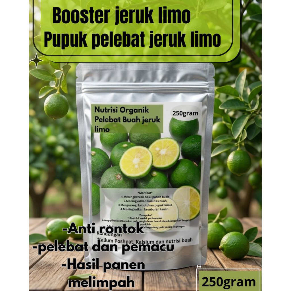 Pupuk Nutrisi organik pelebat jeruk limau isi 250gram