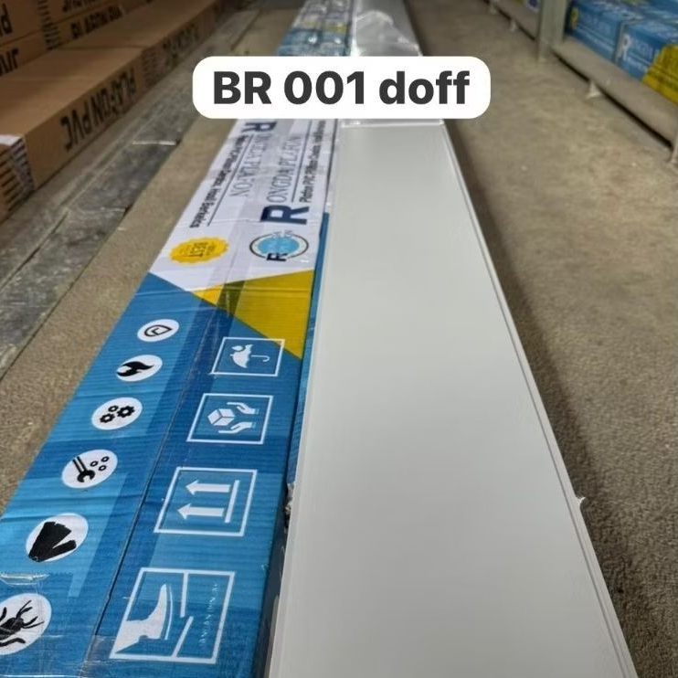 plafon pvc putih gading polos doff BR 001 DOFF (PERLEMBAR)