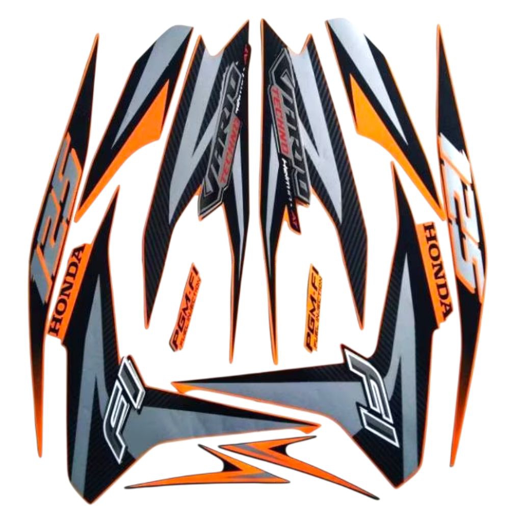 Striping Honda Vario 125 PGM-FI KZR 2012 Full Set Stiker Body Standar Original Look