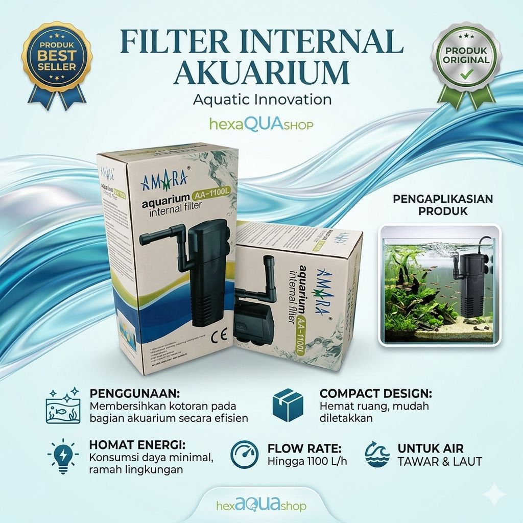 Filter intenal akuarium - filter amara aquarium aquascape
