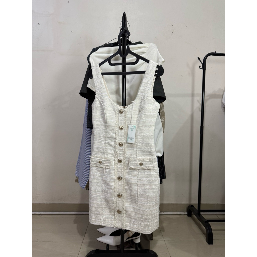 GUESS tweed dress - dress tweed guess wanita