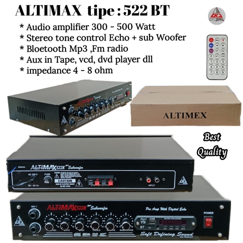 Amplifier Audio Bluetooth Karaoke , FM Radio, USB/Altimax522/ckj