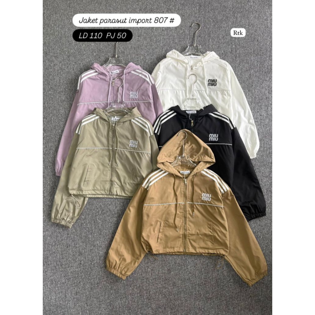 NewArrivals VSF04.6268K-4 RTK# Jaket Parasut Miracle Korean Vintage Style - Jaket Hoody Wanita Bangk