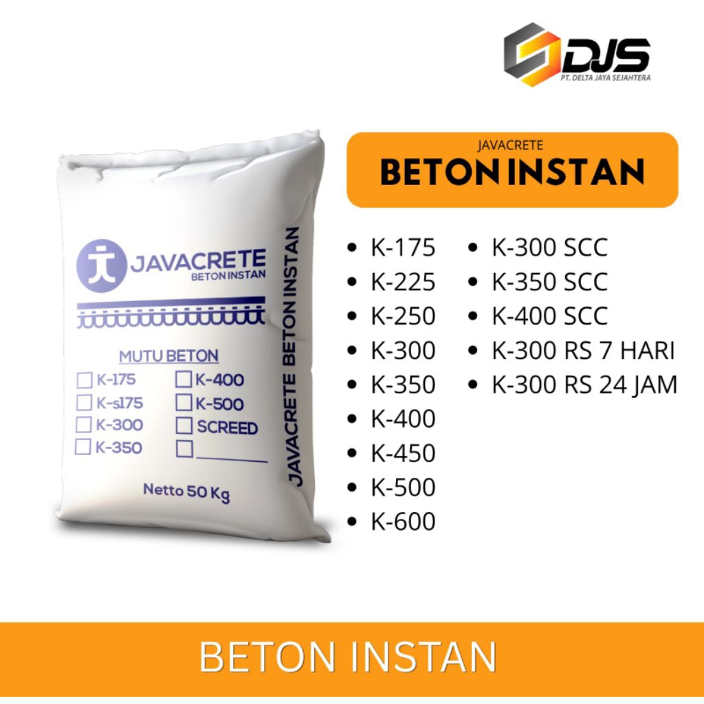 JAVACRETE - BETON INSTAN - (K400-K600) - DJS