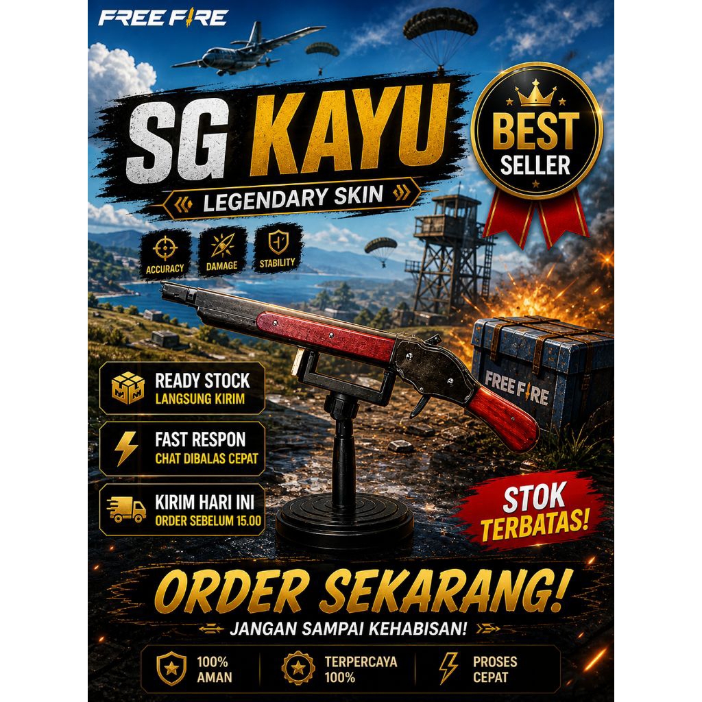 mainan tembakan anak laki sg kayu