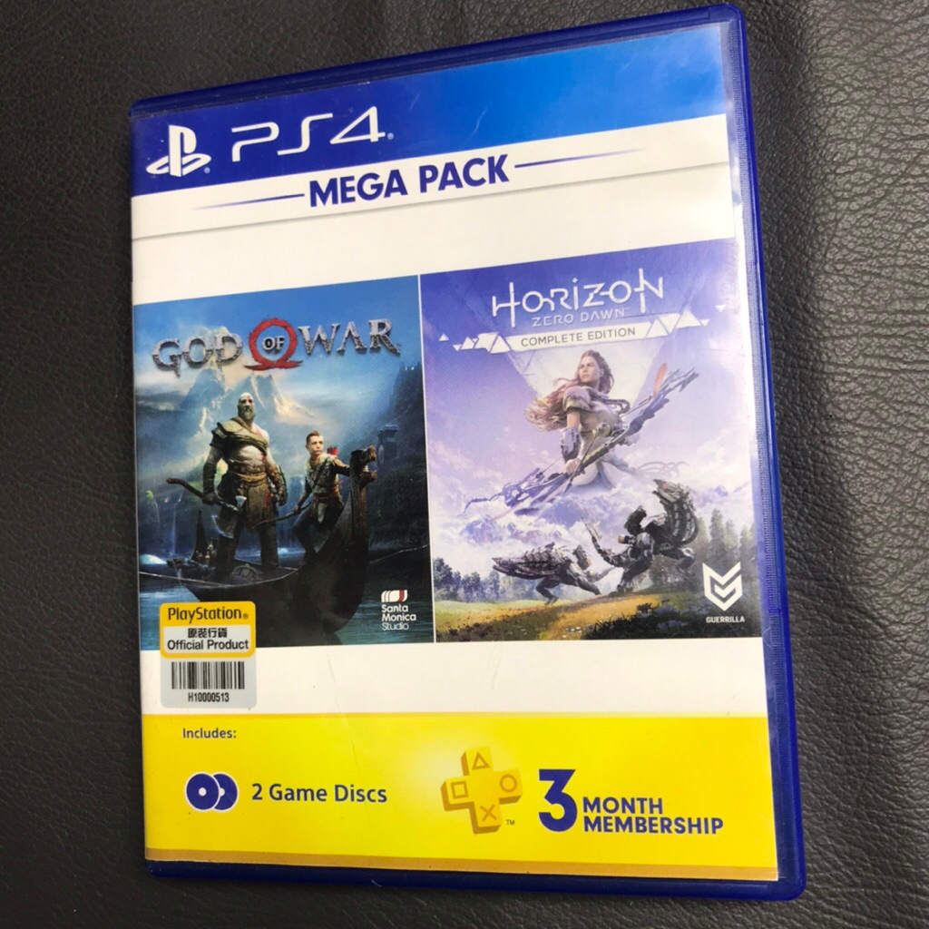 God of War dan Horizon Zero Down BD Kaset PS4 second bisa untuk PS5