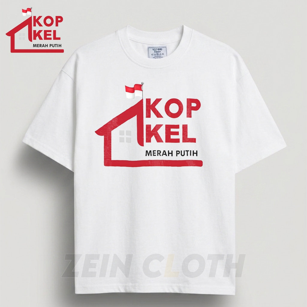 Kaos Koperasi Merah Putih / Kaos Dewasa Unisex Koperasi Kelurahan Merah Putih