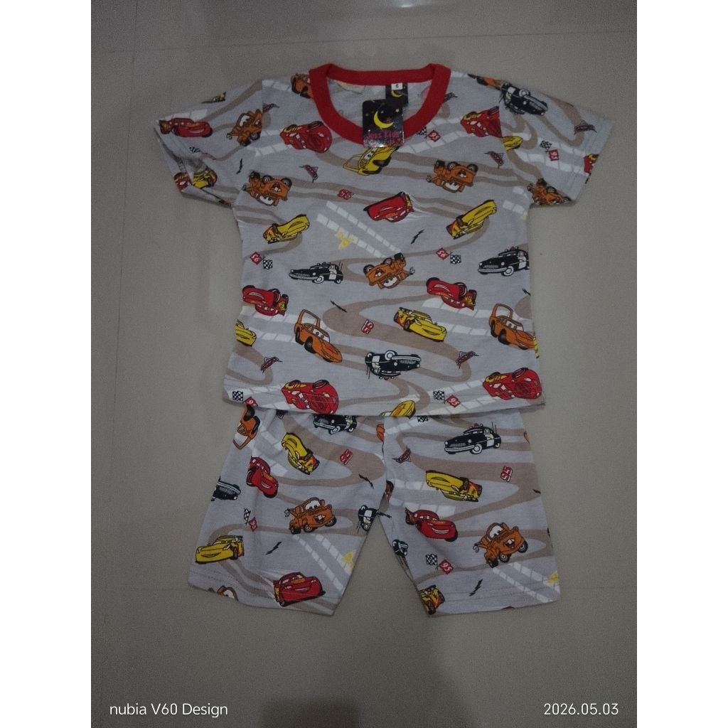stelan baju tidur anak cowo umur 5-7tahun