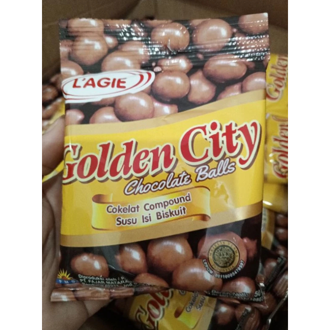 L'Agie Golden City Ball 50gr Lagie Coklat Balls 50gr