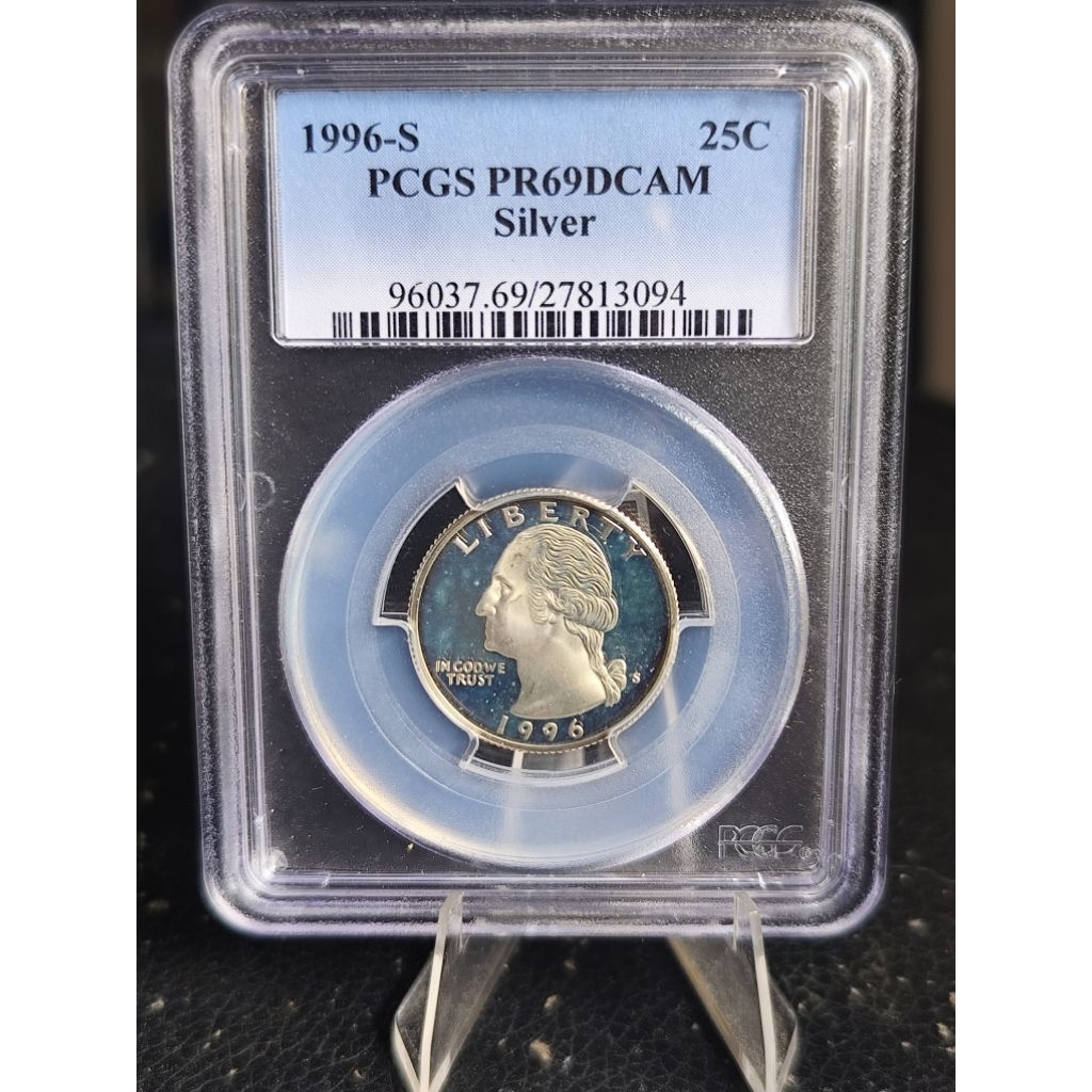 koin perak kuno liberty quarter 1996 S
