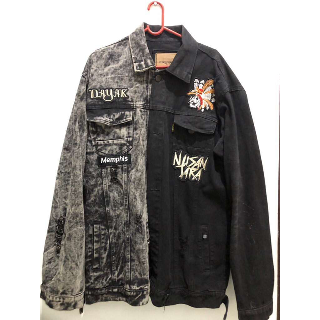 RIPPED DENIM JACKET MEMPHIS ORIGINS DAYAK VERSION ORIGINAL