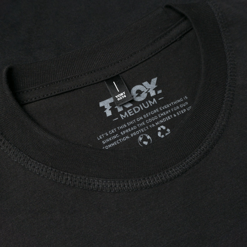 Troy Company Kaos Pria Lengan Panjang Hitam - Pink Peace Longsleeve Tshirt Black LSD 2279