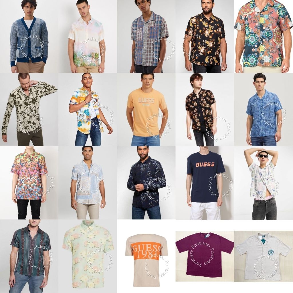 BIG SALE GUESS BAJU ATASAN PRIA LAKI LAKI KAOS T-SHIRT KEMEJA POLO CARDI SWEATER SIZE S M L XL