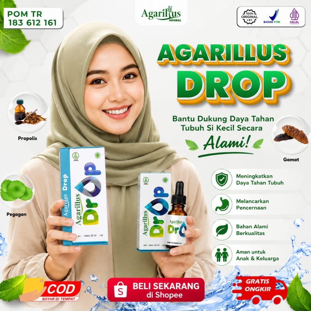 AGARILLUS DROP HERBAL 100% ASLI BERLOGO RADIO TRIRAMA