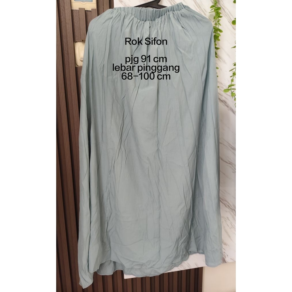 Rok Sifon Warna Biru Tosca