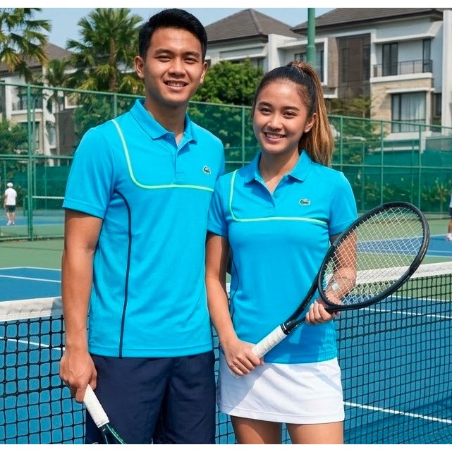BAJU JERSEY PADEL JERSEY TENNIS JERSEY BADMINTON PREMIUM DESIGN BLUE