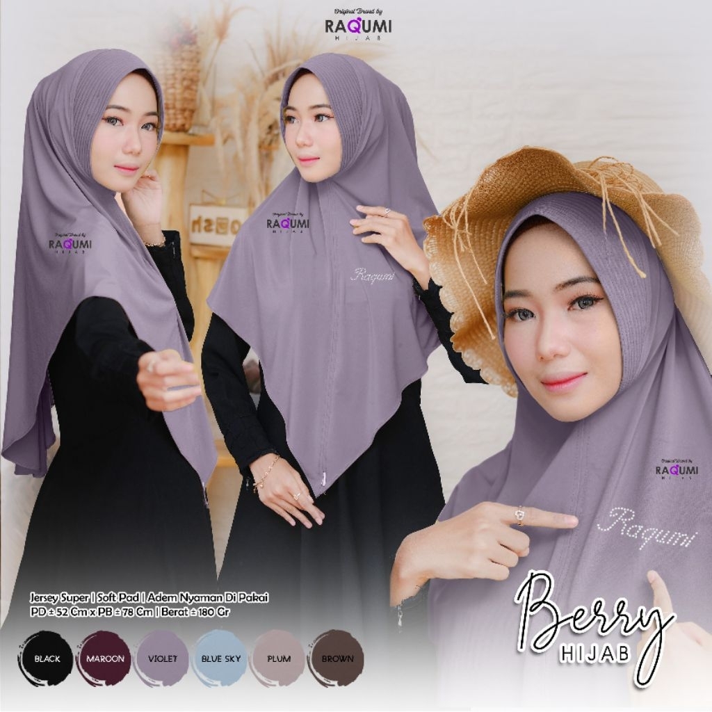 [ORI] BERRY HIJAB BY RAQUMI HIJAB
