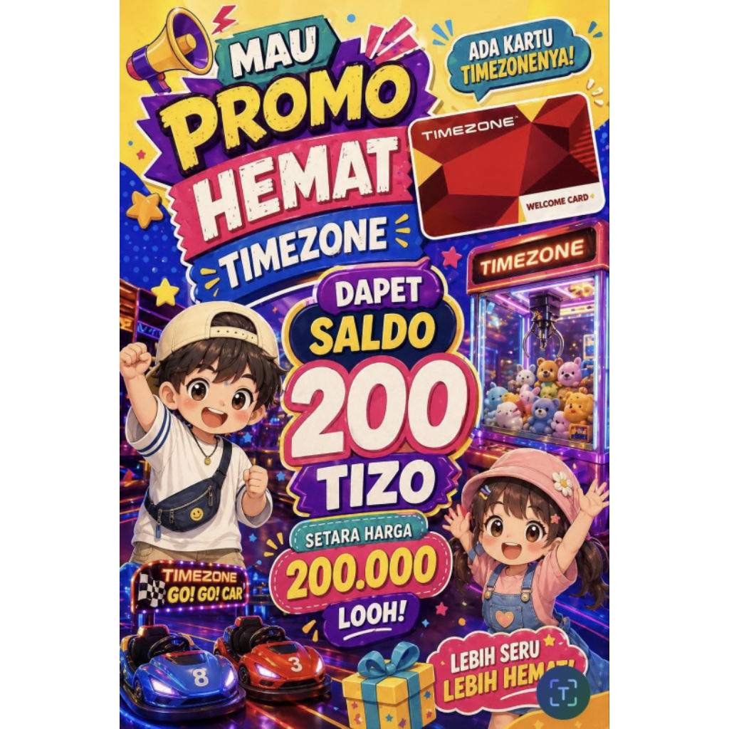 Kartu Timezone - Dapat Saldo 200 Tizo